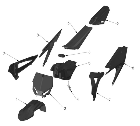 BODYWORK - SEAT AND TANK - 2022 CX50 FWE