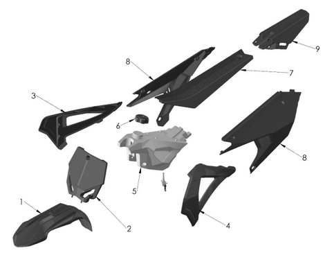 BODYWORK - SEAT - TANK 2022 CX65