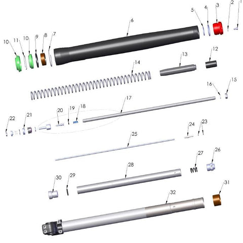 FORKS LEG ASSEMBLY - NON-BRAKE SIDE - 2022 CX50 FWE