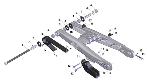 SWINGARM ASSEMBLY - 2018 CX65