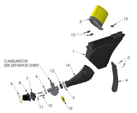 AIRBOX & INLET SYSTEM 2023 CX50 SR