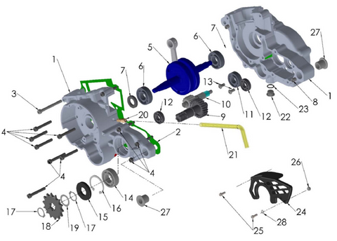 ENGINE - CLUTCH AND KICK LEVER 2023 CX50 SR