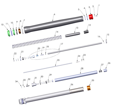 FORKS LEG ASSEMBLY - NON-BRAKE SIDE - 2023 CX50 SR