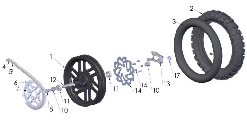 Bicycle rear wheel discount parts