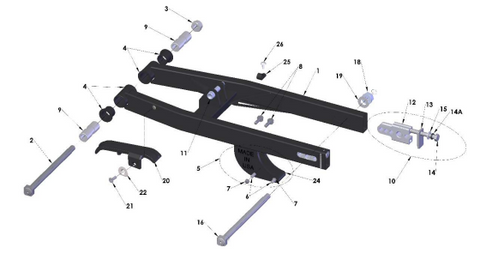 SWINGARM ASSEMBLY - 2023 CX50 SR