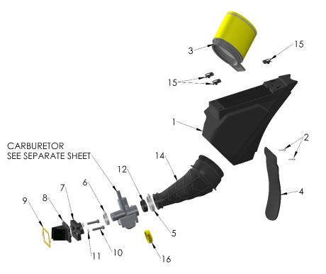 AIRBOX & INLET SYSTEM 2022 CX50 SR
