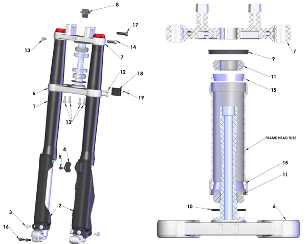 FORKS & TRIPLE CLAMPS 2021 CX50 SR