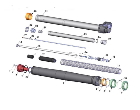 FORKS - LEG ASSEMBLY - NON BRAKE SIDE - 2022 CX65