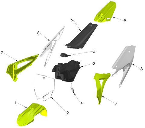 BODYWORK - SEAT - TANK 2021 CX50 SR