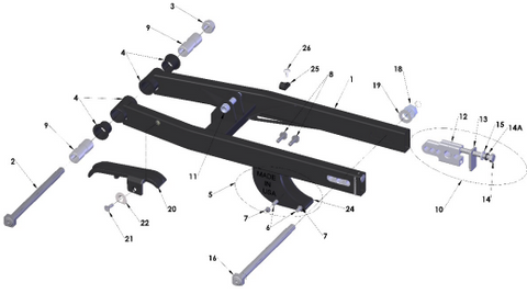 SWINGARM ASSEMBLY - 2022 CX50 SR