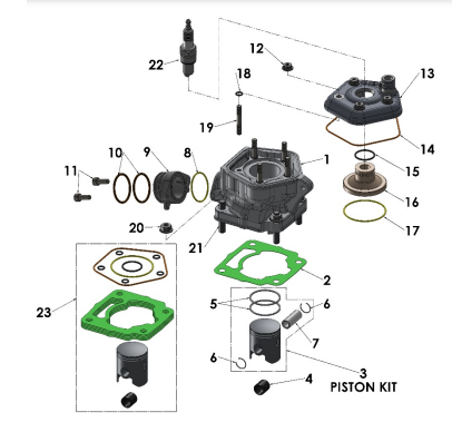 ENGINE - TOP END 2022 CX50 FWE