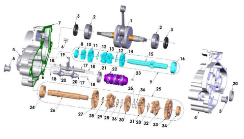 ENGINE - TRANSMISSION & INTERNAL - 2022 CX65